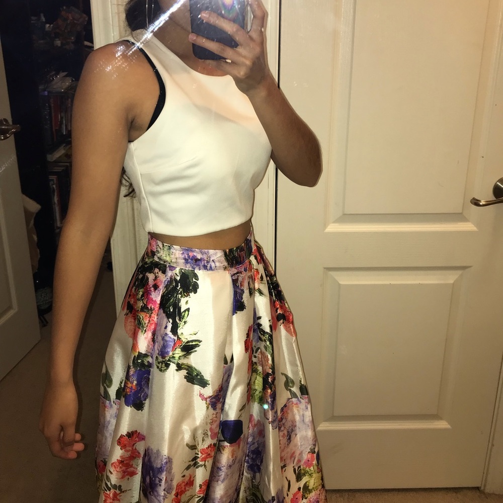 Two piece floral dress